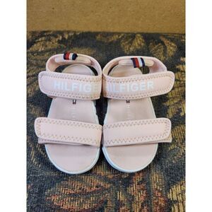 Tommy Hilfiger Girls Pink Velcro Sport Sandals- Size 6